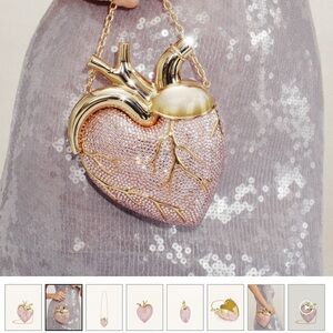 JW Pei Maren Artificial Crystal Heart Bag - Pink